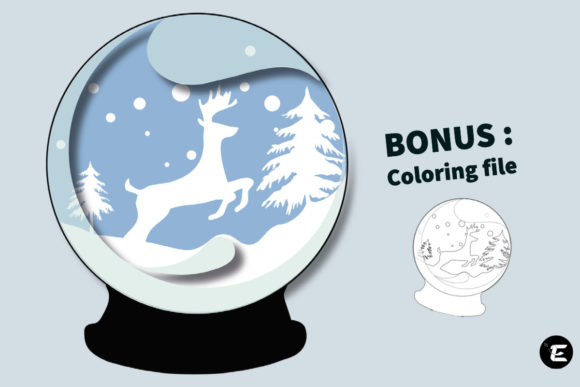 3D SVG Christmas Snow Globe for Festive Blog Graphics