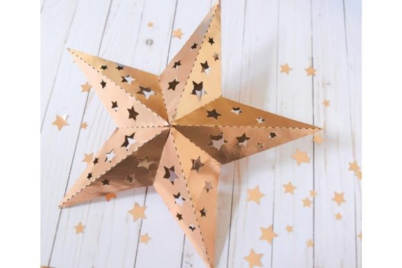 3D SVG Christmas Star Templates for Branding