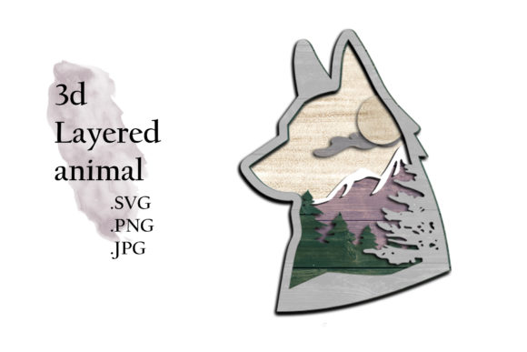 3D SVG Fox for Shadow Boxes & Branding