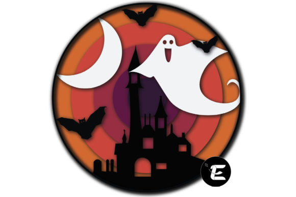 3D SVG Halloween Scene for Real Crafts