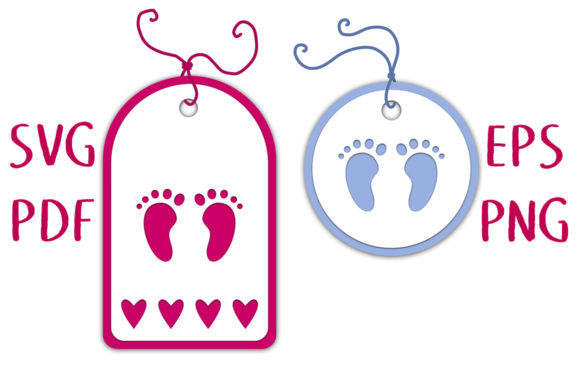 3D SVG Shapes: Baby Footprint Tag Review