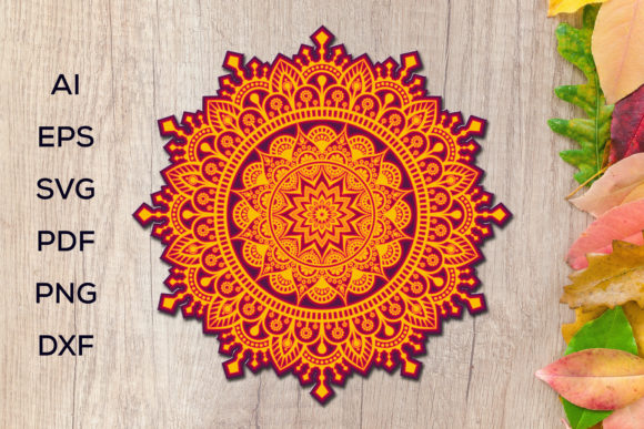 3D SVG Sunflower Mandala Shapes Review