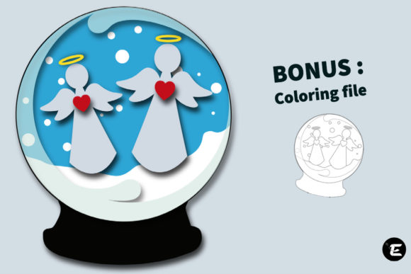 Angel Snow Globe: A 3D SVG Christmas Gem