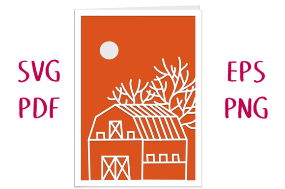 Barn Card SVG: 3D SVG Pop-Up Cards for Branding