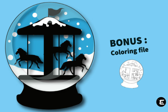 Carousel Snow Globe: A 3D SVG Christmas Asset Review