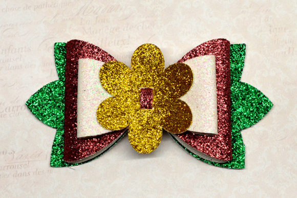 Christmas 3D SVG Flower Bow Template Review