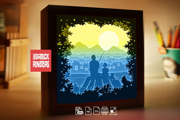 Fishing with Dad Paper Lightbox 229: A 3D SVG Review