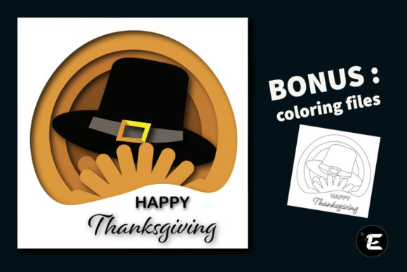 Happy Thanksgiving SVG: 3D SVG for Shadow Boxes
