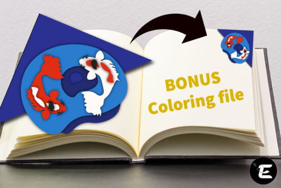 Koi Fish Bookmark: A 3D SVG for Unique Shapes