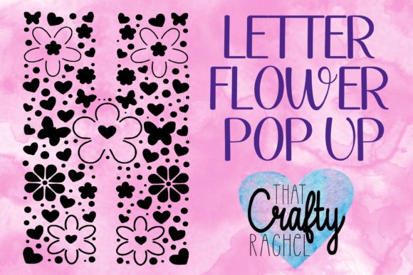 Letter H Pop Up Flower: 3D SVG Shapes for Branding