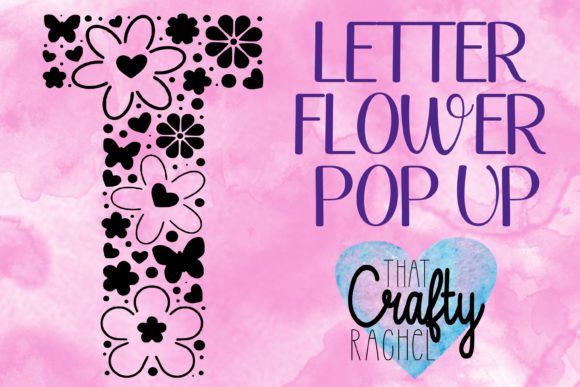 Letter T Pop Up Flower: 3D SVG Shapes for Brands