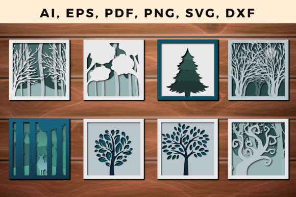Review: 3D SVG Forest Frames for Shadow Boxes