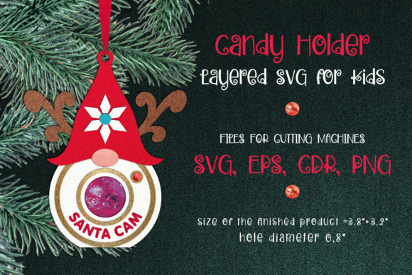 Santa Cam Gnome 3D SVG for Christmas Branding