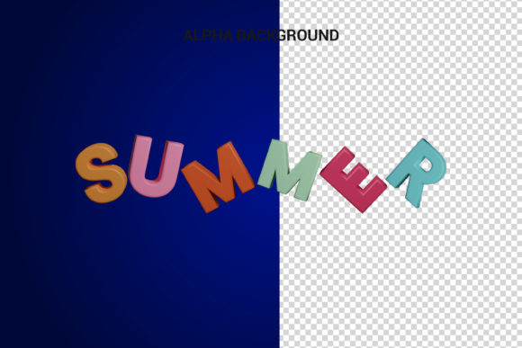Unique 3d Render Summer: A Fresh 3D SVG for Shapes