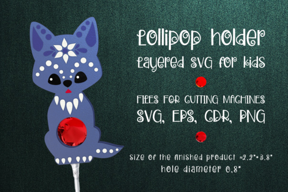 Wolf Lollipop Holder: 3D SVG for Christmas Crafts